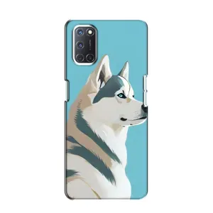Чехол с Хаски для Oppo A52 - (AlphaPrint) (Хаски арт)