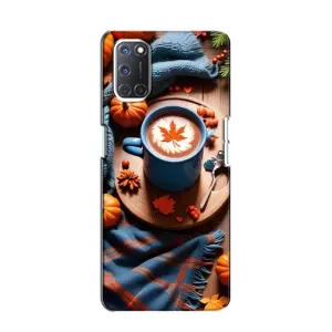 Чехол с принтом «Кофе и тыковки» для OPPO A52