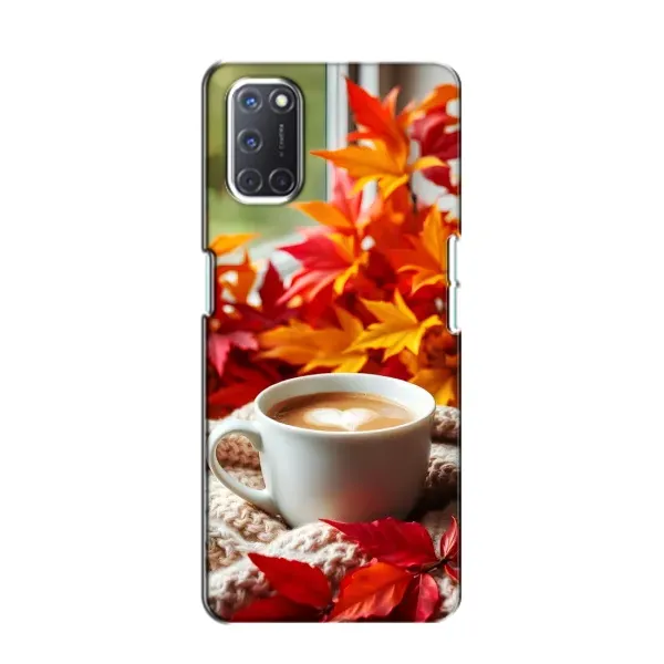 Чехол с принтом «Кофе и листья» для OPPO A52 Чехол с принтом «Кофе и листья» для OPPO A52