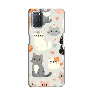 Чехол с рисунком кот на Oppo A52 (Коллаж котов)