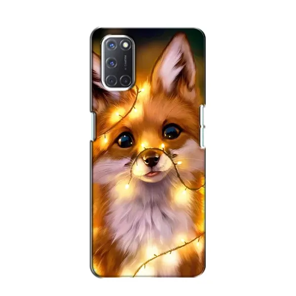 Чехол с принтом «Лисичка в гирляндах» для OPPO A52