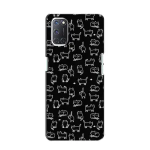 Чехол с принтом для Oppo A52 (AlphaPrint) Модные коты (Меленькие котики)