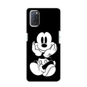 Эксклюзивный чехол для Oppo A52 (AlphaPrint - Мультяшные) (Микки на черном)