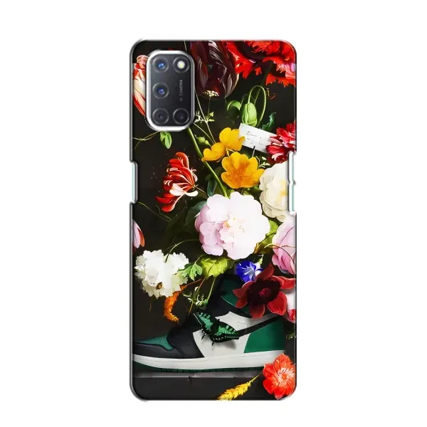 Чехол с принтом «Nike цветы» для OPPO A52