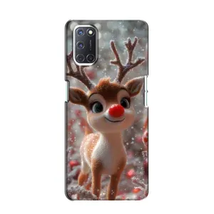 Яркий чехол для Oppo A52 с Зимними Оленятами