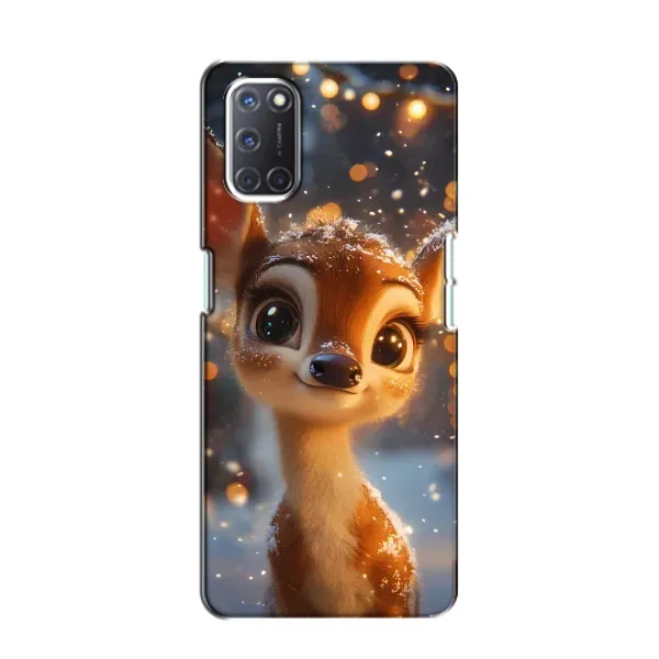 Чехол с принтом «Олененок среди гирлянд» для OPPO A52