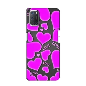 Чехлы для любимой на Оппо А52 (VPrint) (Pink hearts)