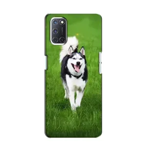 Чехол с Хаски для Oppo A52 - (AlphaPrint) (Радостный Хаски)