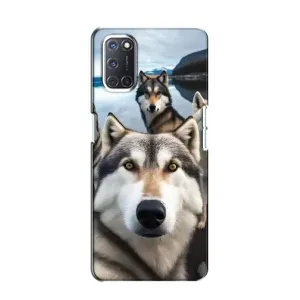 Чехол с Хаски для Oppo A52 - (AlphaPrint) (Селфи ХАски)