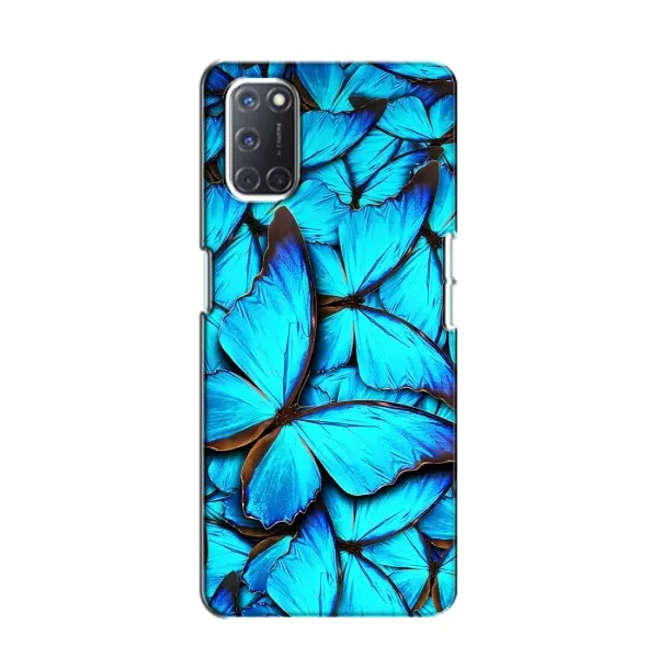 Чехол с принтом «Синие бабочки» для OPPO A52