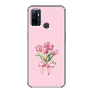 Чехол с розовым рисунком для Oppo A53 (Букет цветов)