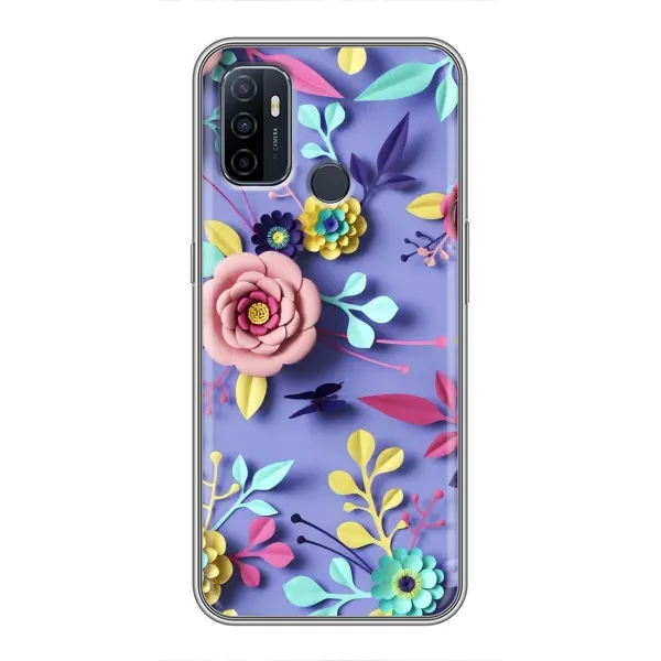 Чехол с принтом «Цветочный дизайн» для OPPO A53