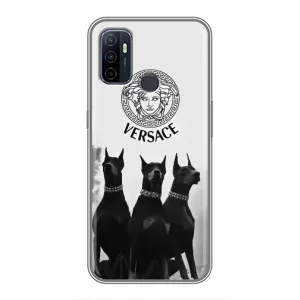 Чехлы VERSACE для Оппо А53 (PREMIUMPrint) (Доберман Версаче)