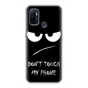 Чехол для Оппо А53 - (AlphaPrint) с печатью (ТОП продаж) (Dont Touch)
