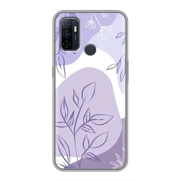 Чехол с принтом «Фиолетовые листья абстракция» для OPPO A53