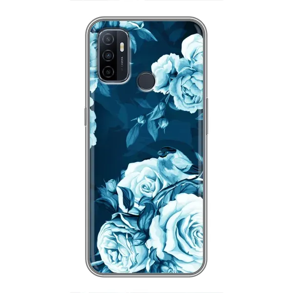 Чехол с принтом «Голубые Бутоны» для OPPO A53