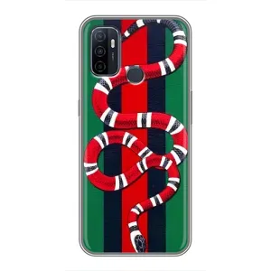 Чохли GUCCI для OPPO A53 (AlphaPrint) (Gucci змія)