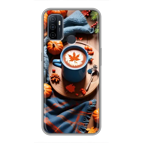 Чехол с принтом «Кофе и тыковки» для OPPO A53 Чехол с принтом «Кофе и тыковки» для OPPO A53