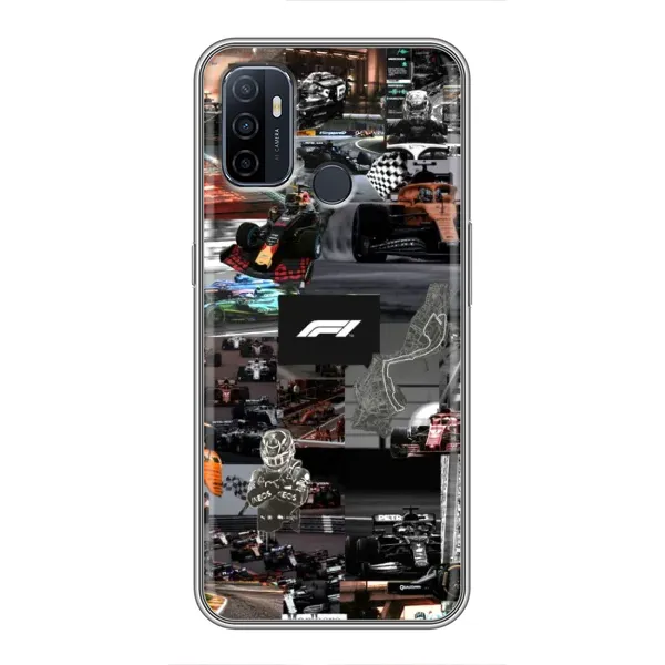 Чохол з принтом «Гоночний колаж Ф1» для OPPO A53