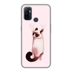 Чехол с принтом «Котик падает» для OPPO A53