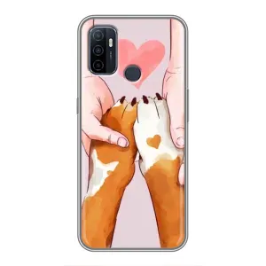 Чехлы с собаками для Oppo A53 (VPrint) (Любовь к собакам)
