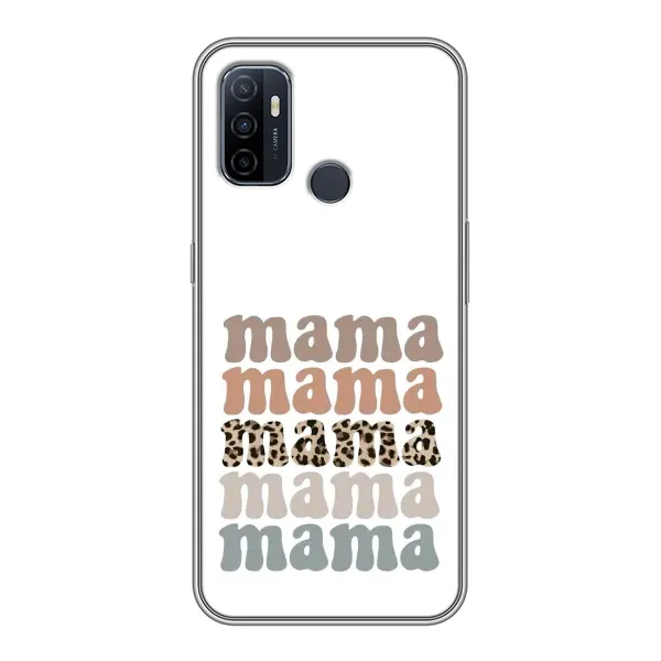 Чехол с принтом «Текстовый коллаж мама» для OPPO A53 Чехол с принтом «Текстовый коллаж мама» для OPPO A53