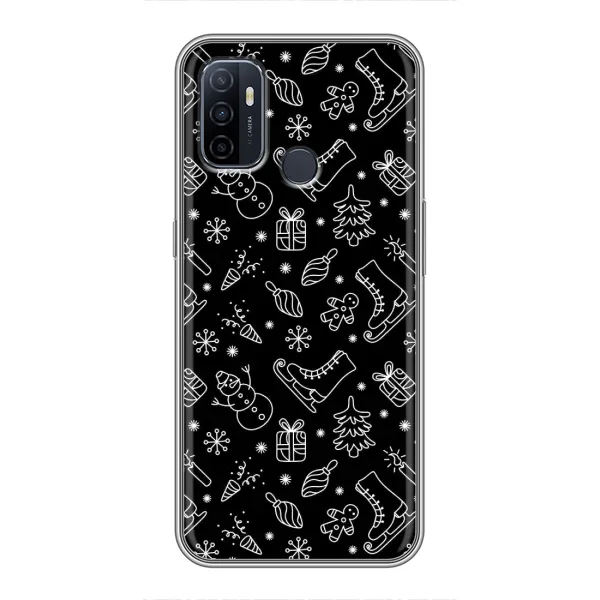 Чехол с принтом «Новогодний фон» для OPPO A53