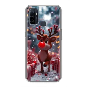 Яскравий чохол для OPPO A53 з Зимові Оленята (Олень серед подарунків)