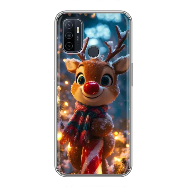 Чохол з принтом «Олень з шарфом» для OPPO A53