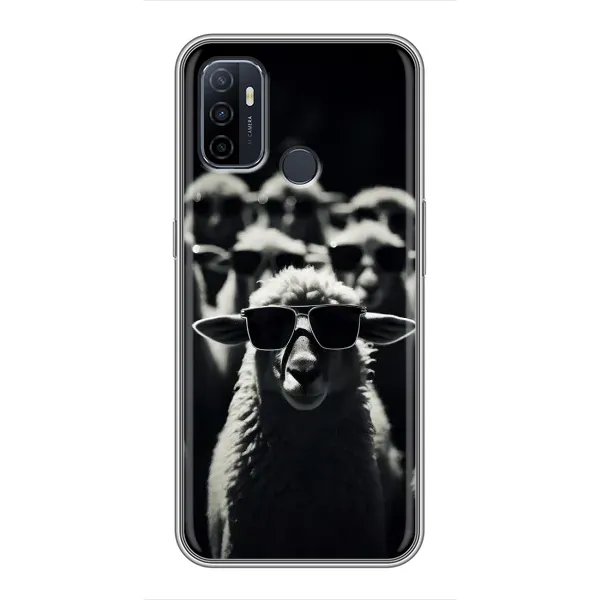 Чехол с принтом «Овечка в очках» для OPPO A53