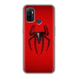 Чехол с человеком пауком для Oppo A53 - (AlphaPrint) (Паук Марвел)