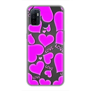 Чехлы для любимой на Оппо А53 (VPrint) (Pink hearts)