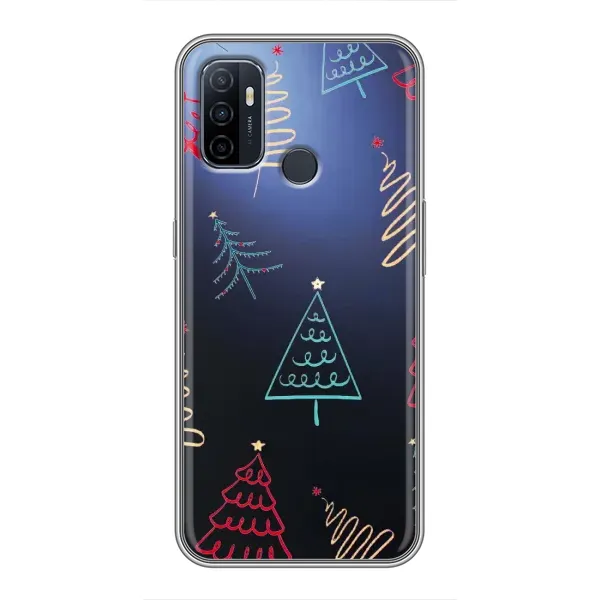 Чохол з принтом «Різдвяні ялинки» для OPPO A53 Чохол з принтом «Різдвяні ялинки» для OPPO A53