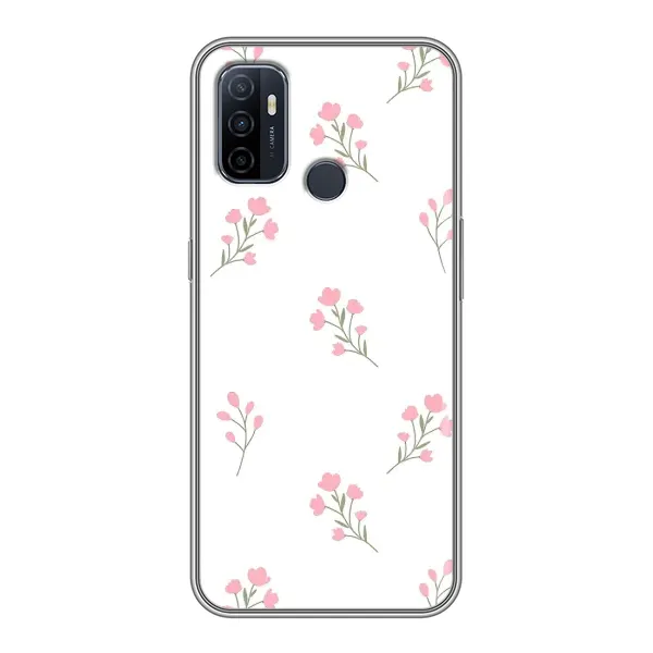 Чехол с принтом «Розовые цветы» для OPPO A53