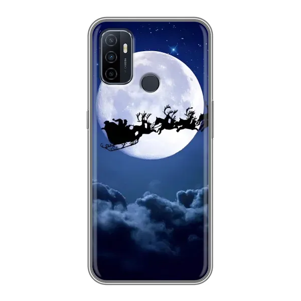 Чохол з принтом «Санта - місяць» для OPPO A53 Чохол з принтом «Санта - місяць» для OPPO A53