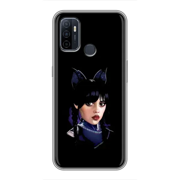 Чехол с принтом «серьезная Уэнздей» для OPPO A53