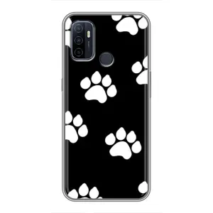 Чехлы с собаками для Oppo A53 (VPrint) (Следы собаки)
