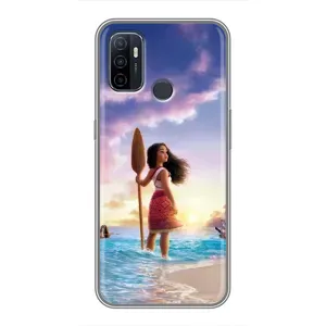 Чохол з мультфільмом Ваяна Oppo A53 (Моана з веслом)