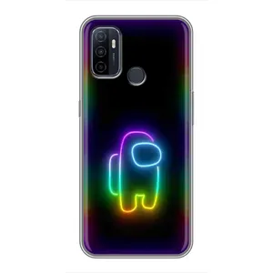 Чехол Амонг Ас для Oppo A53 (AlphaPrint) (Яркий скин)