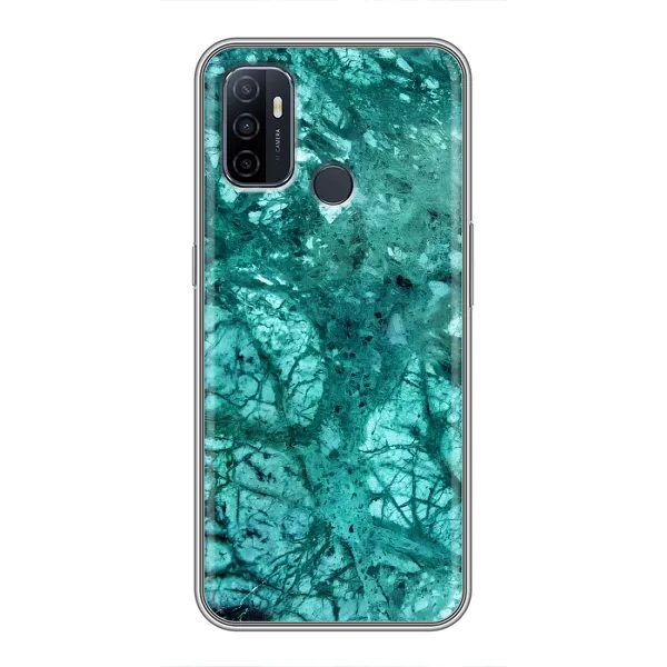 Чехол с принтом «Зеленый мрамор» для OPPO A53