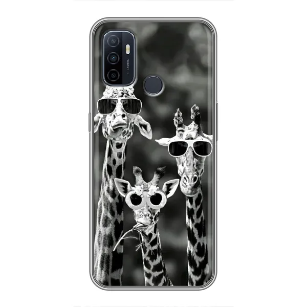 Чехол с принтом «Жирафы в очках» для OPPO A53 Чехол с принтом «Жирафы в очках» для OPPO A53
