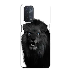 Чехлы с картинками животных Oppo a54 (5G) (Черный ЛЕВ)