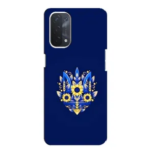 Чехлы для Oppo a54 (5G)  Укр. Символика (AlphaPrint) (Цветочный Герб)
