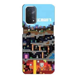 Чехол Майнкрафт на Oppo a54 (5G) (AlphaPrint) Minecraft (фон Minecraft)