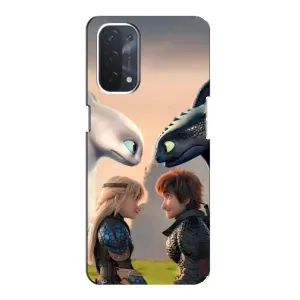 Чехол как приручить дракона на Oppo a54 (5G) (Иккинг и Астрид)