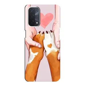 Чехлы с собаками для Oppo a54 (5G) (VPrint) (Любовь к собакам)