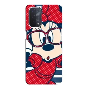 Эксклюзивный чехол для Oppo a54 (5G) (AlphaPrint - Мультяшные) (Маус в очках)