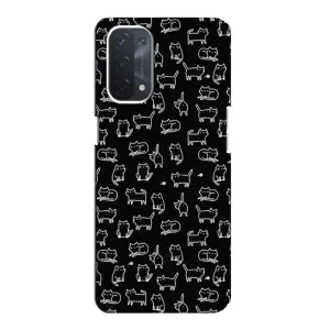 Чехол с принтом для Oppo a54 (5G) (AlphaPrint) Модные коты (Меленькие котики)