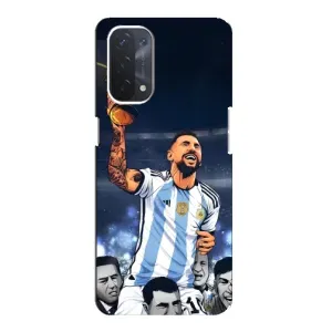 Чохли для Oppo a54 (5G) (Leo чемпіон) (AlphaPrint) (Мессі з кубком)