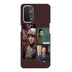 Чехол для Oppo a54 (5G) (AlphaPrint - с принтом Зеленского) (Президент)